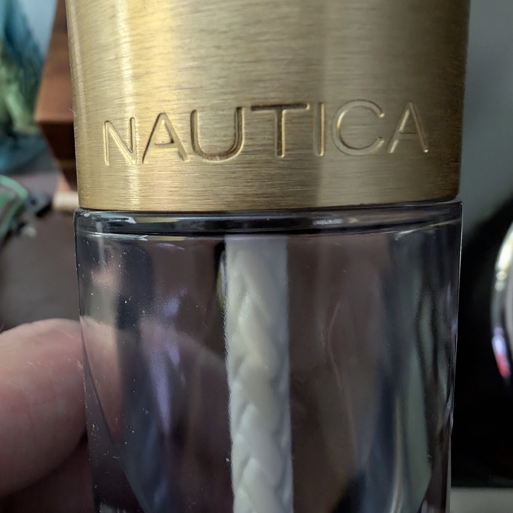 Nautica Clear Glass Fragrance Bottle